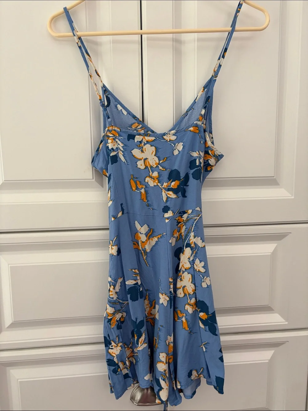 Uniqlo Blue Floral Super Lightweight One-Piece Romper -